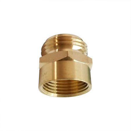 INTERSTATE PNEUMATICS 3/4 Inch GHT Male x 3/4 Inch Female NPT Hose Fitting - Solid, PK 6 FGF111-D6